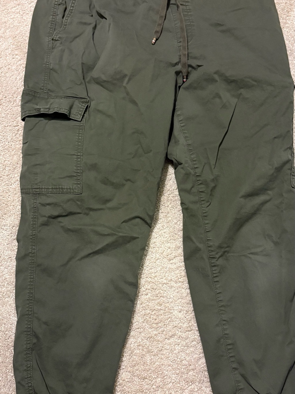 Tommy Hilfiger Olive Green Cargo Pants with Drawstring